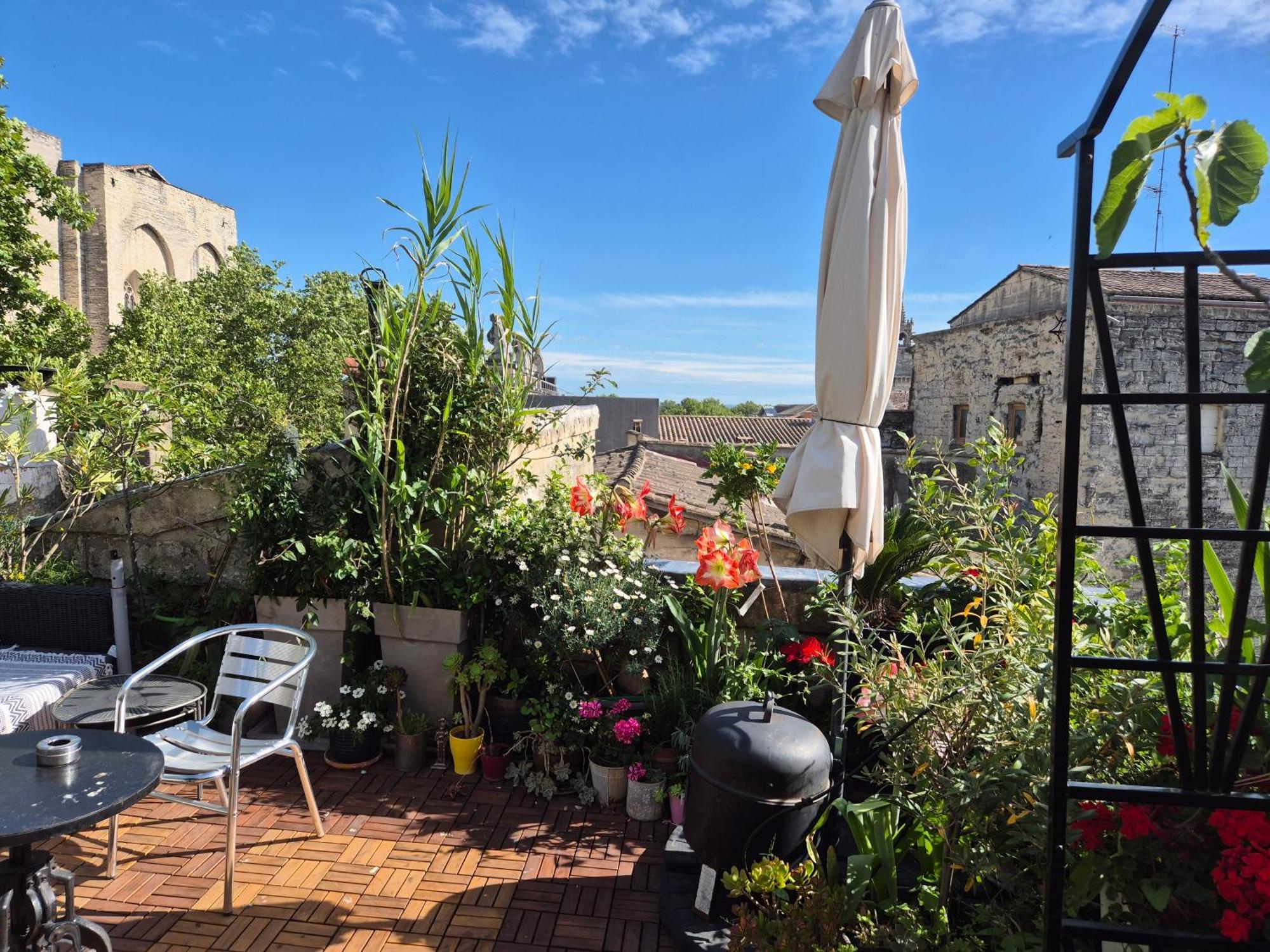 Apartament Un Nid Sur Les Toits Face Au Palais Des Papes Awinion Pokój zdjęcie